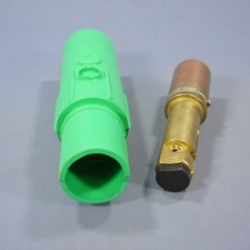 Leviton Green 17 Series Vulcanized Male Cam-Type Plug 690A 600V Crimped 17V23-G picture