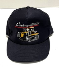 Vintage Challenger CAT Tractors Snapback Hat Cap Caterpillar Heavy Equipment picture