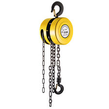 VEVOR 1 Ton Chain Hoist Chain Puller Block 15 FT Lift Hoist W/ Hooks 2200 lbs picture