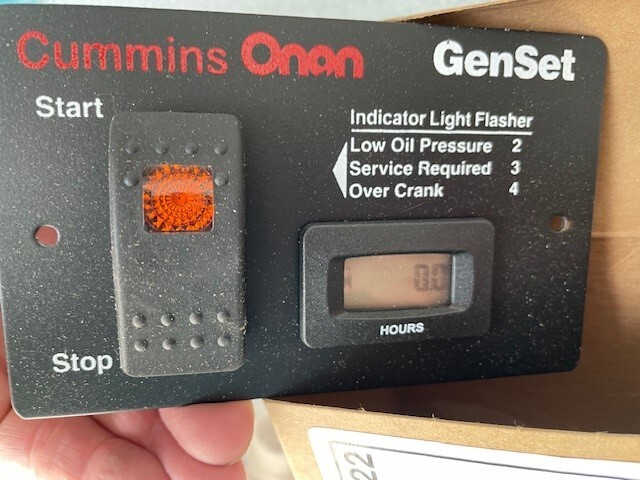 NEW ONAN SILENT REMOTE START SWITCH & DIGITAL HOUR METER 12V GAS LP PROPANE NEW ONAN SILENT REMOTE START SWITCH & DIGITAL HOUR METER 12V GAS LP PROPANE