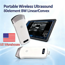 Wireless Ultrasound BW Linear/Convex Probe Scanner Support IOS Android Windows picture