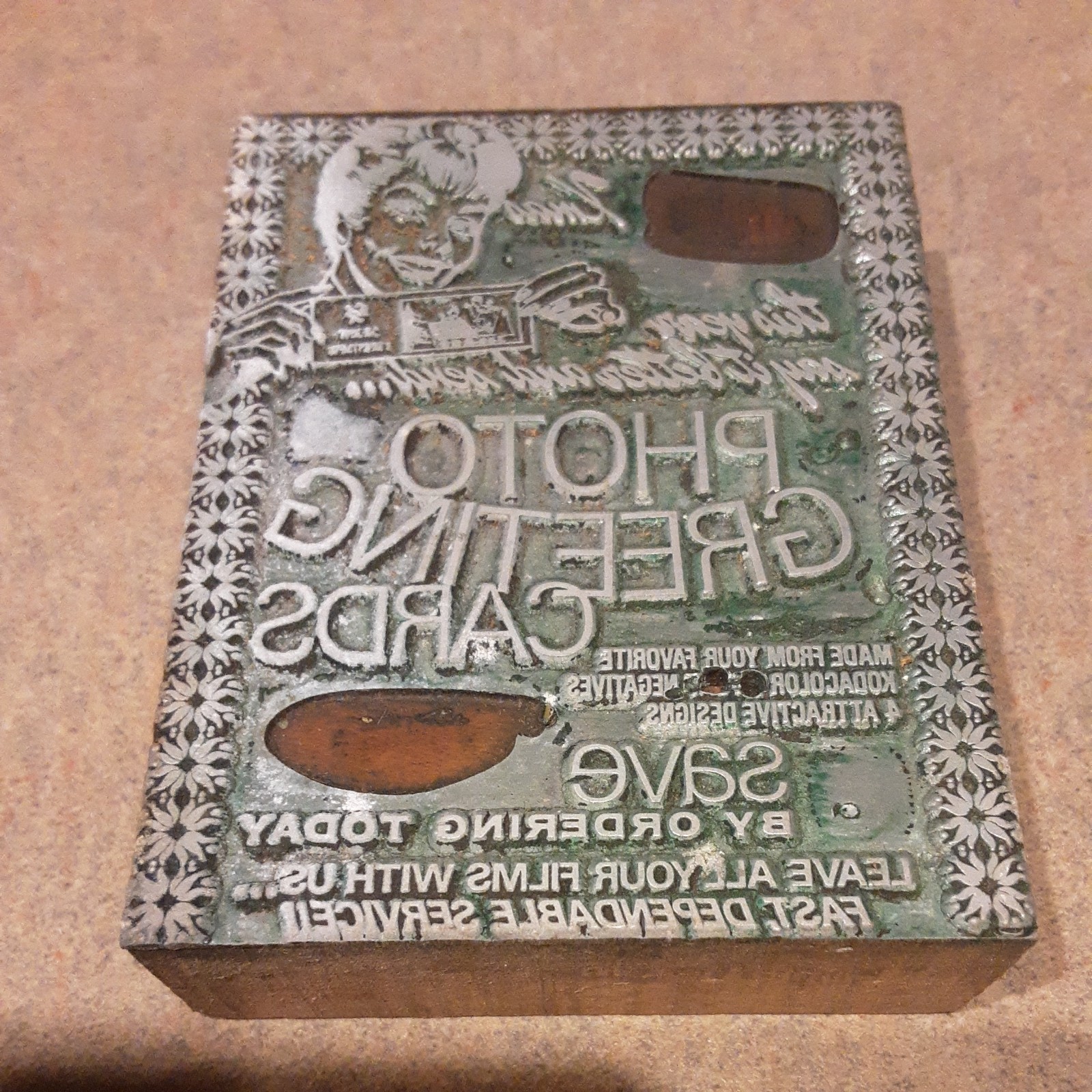 Adverting Vintage Printing Plate 