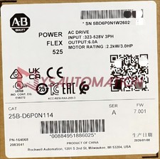 2026 AB 25B-D6P0N114 Powerflex 525 /A PLC AC Drive 2.2kW 3HP 480V AC 25BD6P0N114 picture