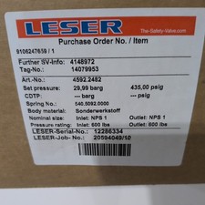 LESER Type 4592.2482 size NPS1 Threaded Relief Safety Valve w/ flanges picture