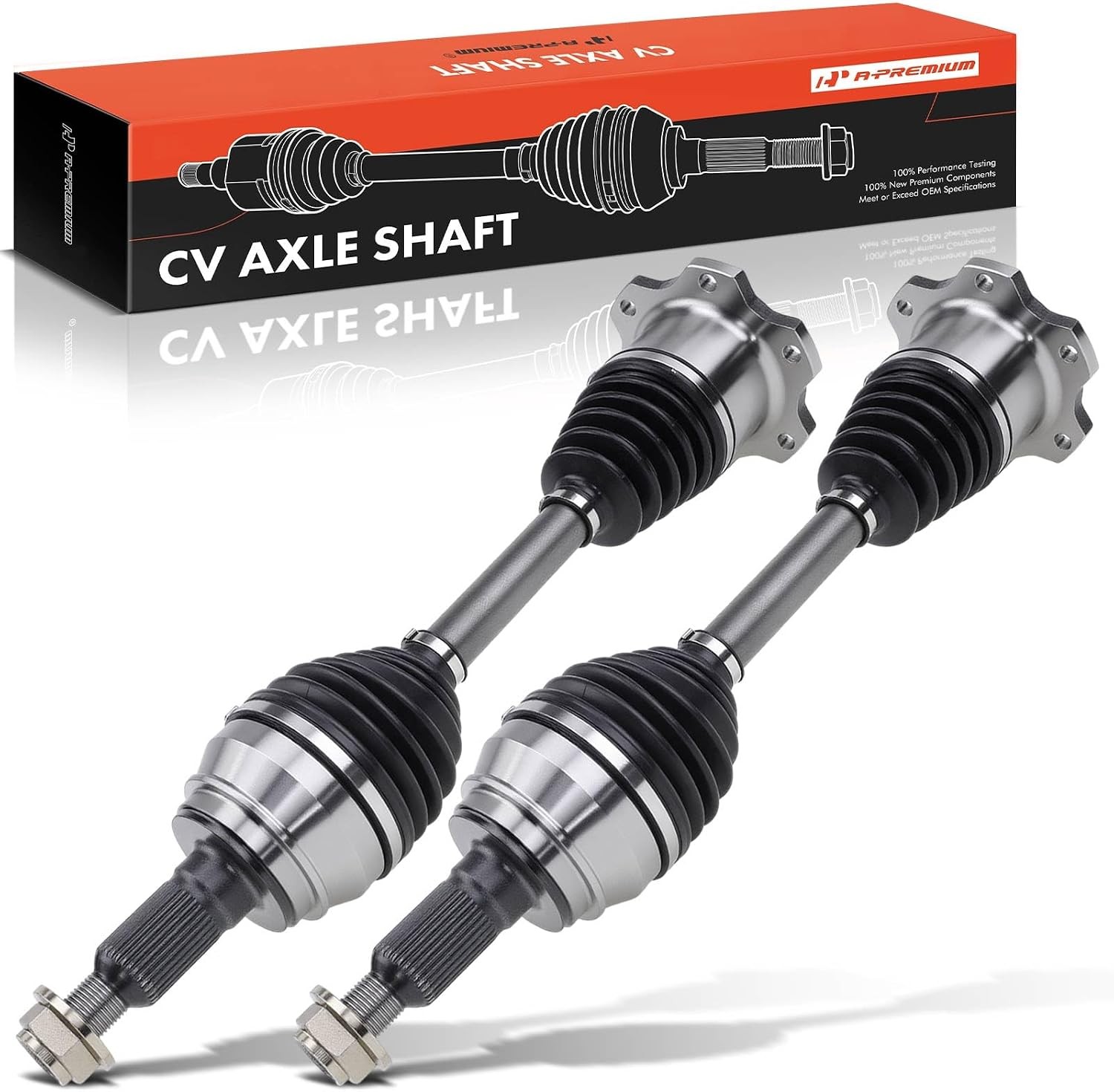 A-Premium Set of 2 Front CV Axle Shaft Assembly Compatible with Cadillac, Chevy A-Premium Set of 2 Front CV Axle Shaft Assembly Compatible with Cadillac, Chevy