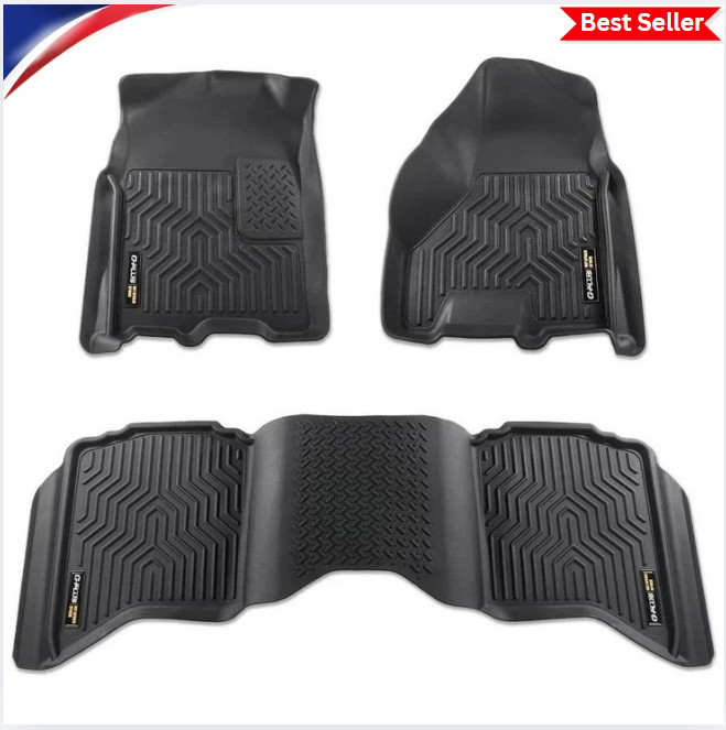 Dodge Ram 2500 3500 10-18 1500 09-23 Crew Cab All Weather Floor Mats TPE 3PCS Dodge Ram 2500 3500 10-18 1500 09-23 Crew Cab All Weather Floor Mats TPE 3PCS