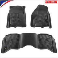 Dodge Ram 2500 3500 10-18 1500 09-23 Crew Cab All Weather Floor Mats TPE 3PCS picture