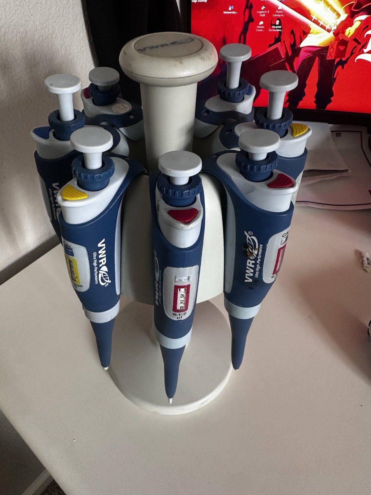 VWR Ultra High Performance Pipettes w Stand included VWR Ultra High Performance Pipettes w Stand included