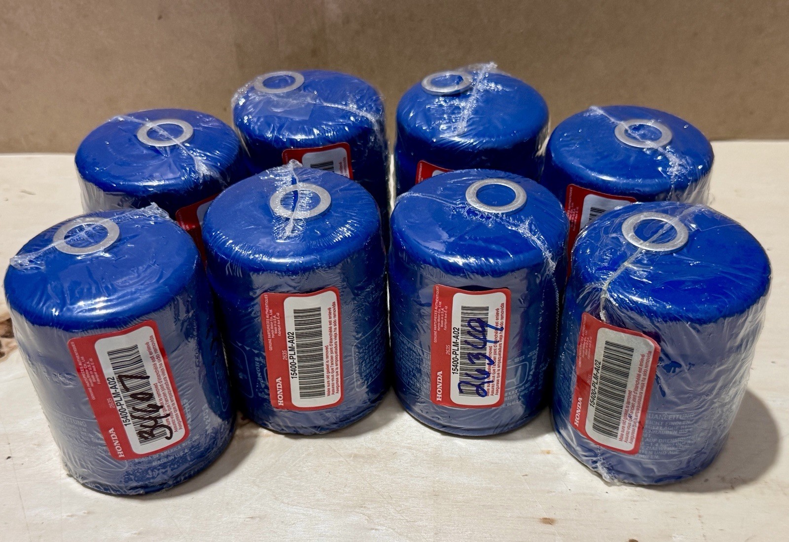 Genuine OEM Honda / Acura 15400-PLM-A02 Oil Filter w/Gaskets ~ Lot of 8 *NEW*