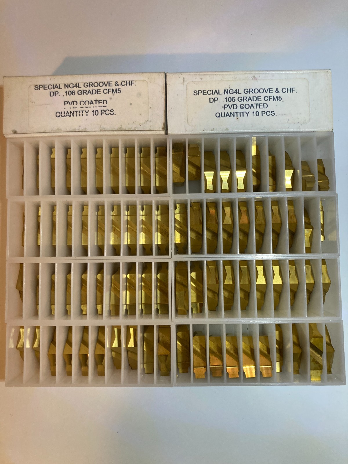 NG4L GROOVE INSERTS QTY 100 PVD COATED CARBIDE NG4L GROOVE INSERTS QTY 100 PVD COATED CARBIDE