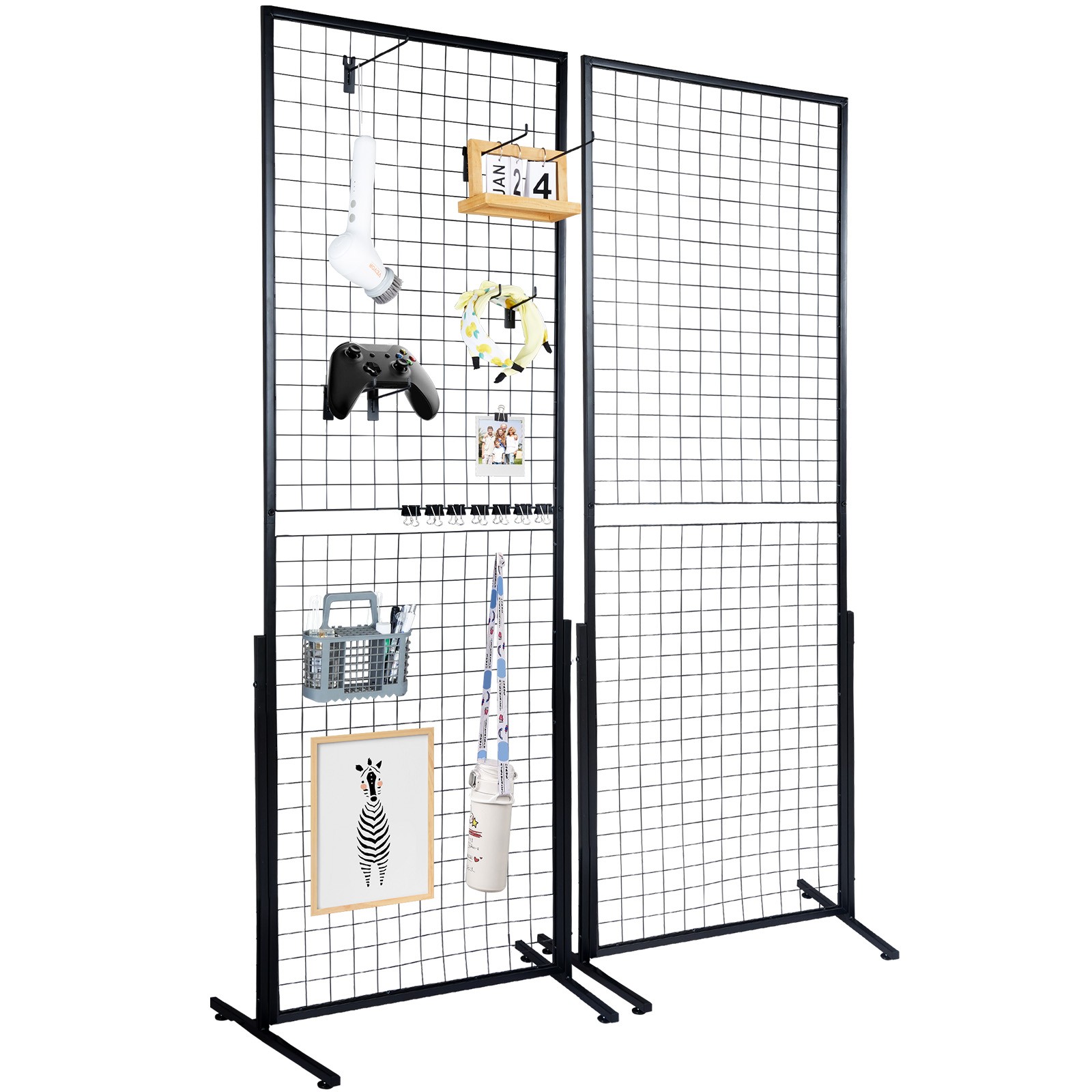 Uimoso 2' x 5.6' Grid Wall Panels Tower 2 Packs Wire Gridwall Display Racks Uimoso 2' x 5.6' Grid Wall Panels Tower 2 Packs Wire Gridwall Display Racks