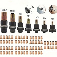 Rivet Nut Mandrel Set M3-M12, 77PCS Carbon Steel Rivnut Kit picture