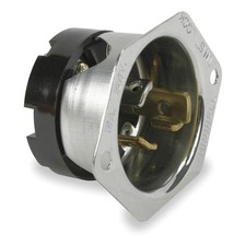 HUBBELL HBL4716 Flg LckInl,15 A;Black,L5-15P,SS 3D169 picture