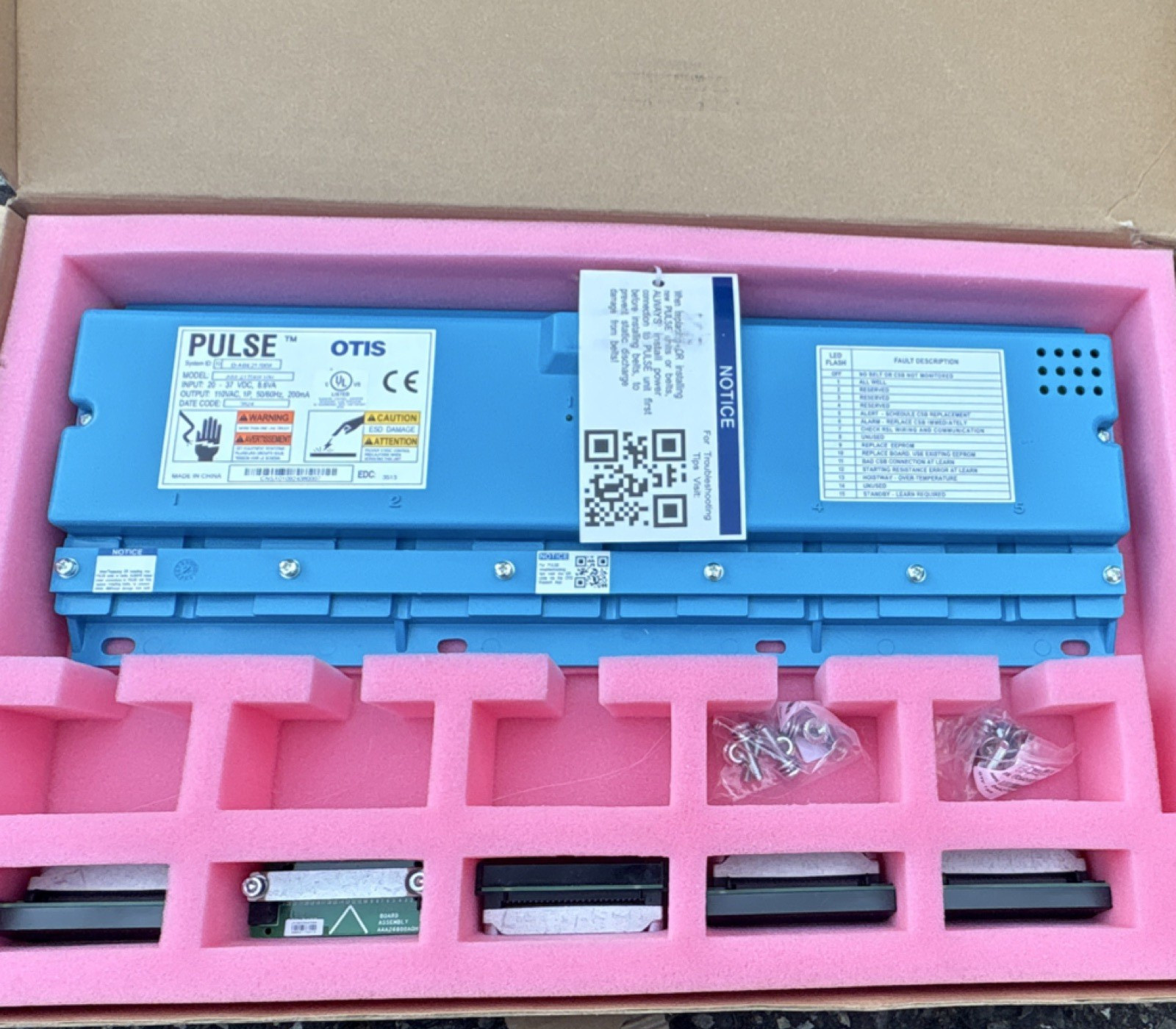 Otis Pulse PLC Processor Module Industrial Automation Blue