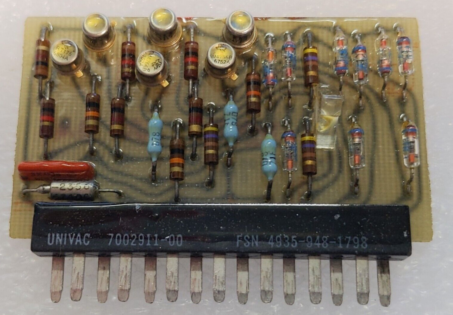 Vintage Univac Computer Circuit Card Assembly Rare 7002911-00 Vintage Univac Computer Circuit Card Assembly Rare 7002911-00