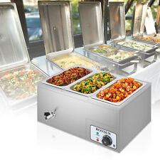 21QT 3-Pan Commercial Food Warmer Steam Table Buffet Bain Marie Countertop picture