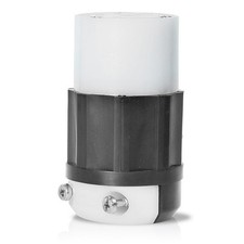 Leviton Locking Connector, 30 Amp, 125/250 Volt, Industrial Grade, 2713, Black & picture