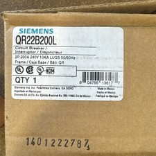 NEW SIEMENS QR22B200L CIRCUIT BREAKER 200A 240V 2P 10KA LUGS 50/60Hz picture