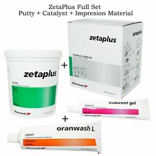 Dental Zhermack Zetaplus Impression Putty 900ml Oranwash 140ml Catalyst Gel 60ml picture