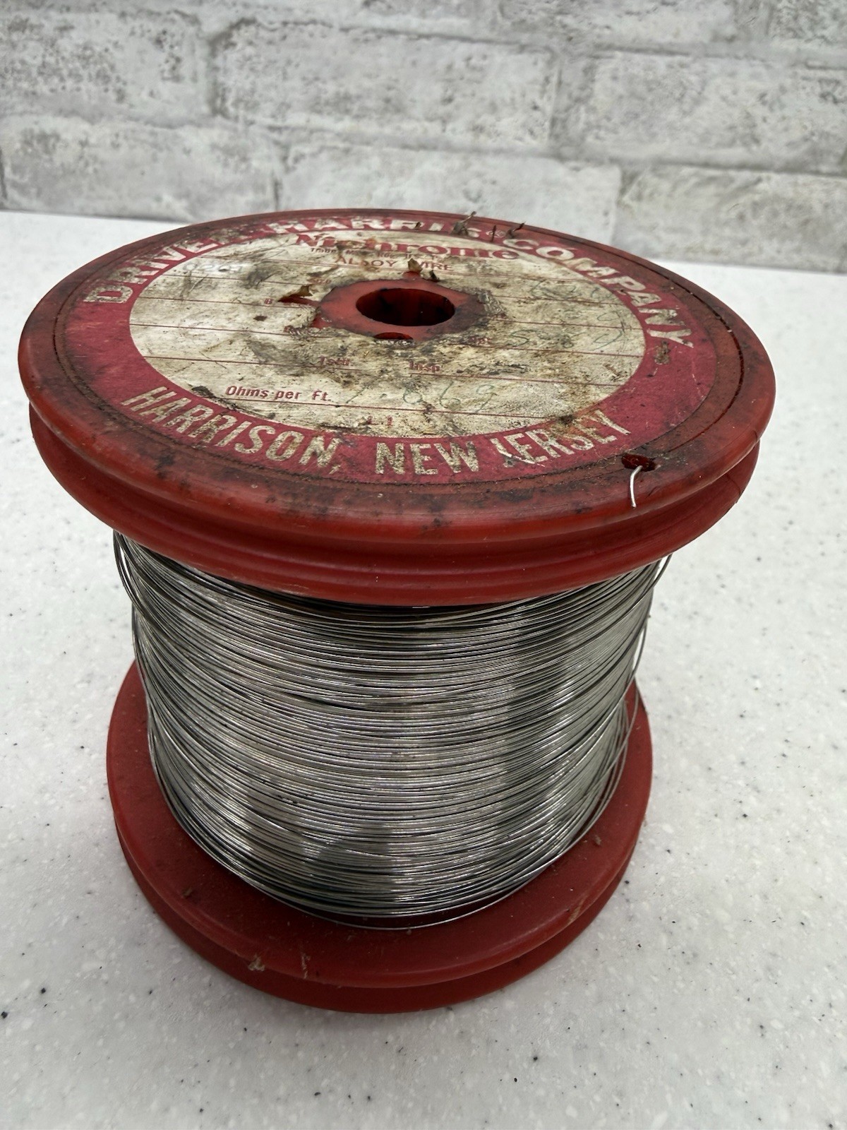 Driver Harris Nichrome Alloy Wire Spool Spool Vintage Driver Harris Nichrome Alloy Wire Spool Spool Vintage