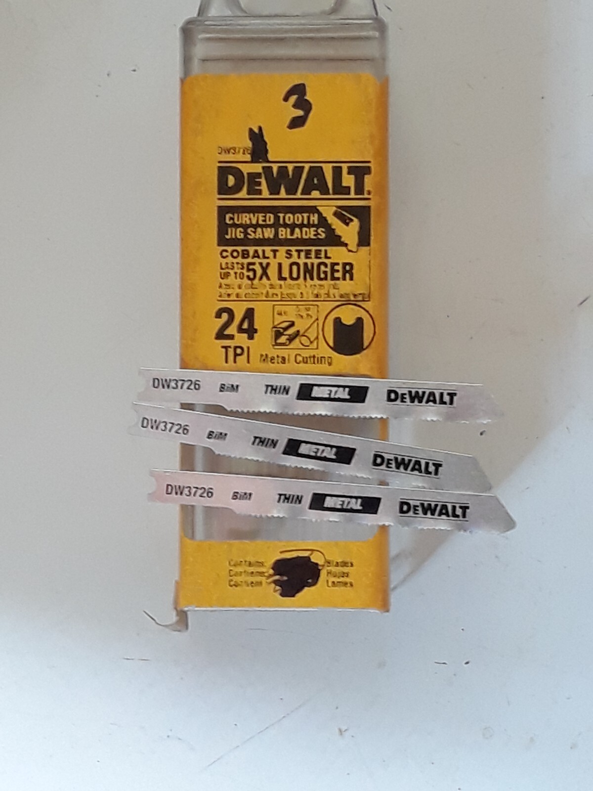 dewalt dw3726 pk of 3 ea 3-Inch 24 TPI Cobalt Alloy Steel U-Shank Jig Saw Bl dewalt dw3726 pk of 3 ea 3-Inch 24 TPI Cobalt Alloy Steel U-Shank Jig Saw Bl