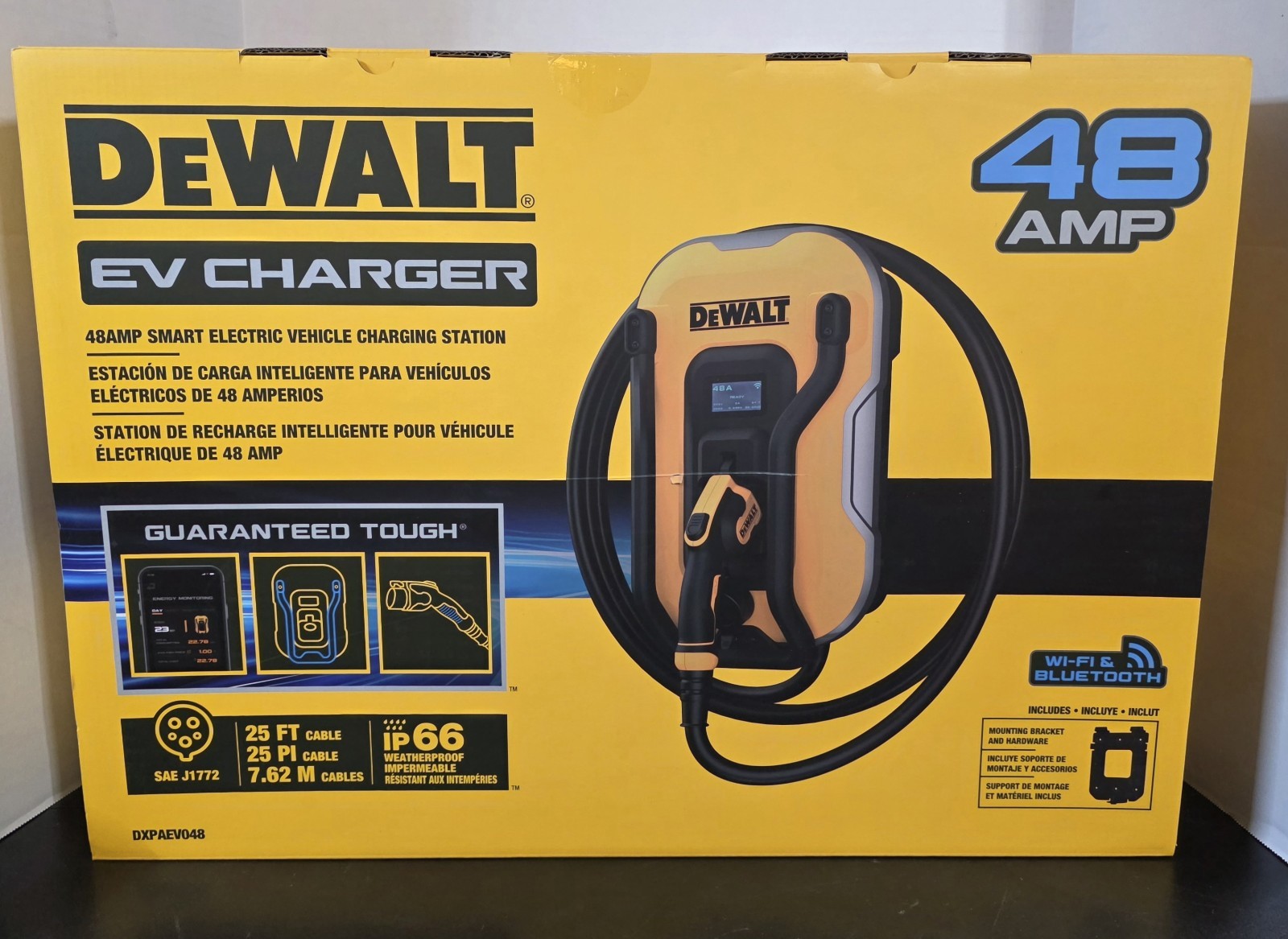 DEWALT Level-2 48AMP Smart Electric Vehicle Charging Station - DXPAEV048 (New) DEWALT Level-2 48AMP Smart Electric Vehicle Charging Station - DXPAEV048 (New)