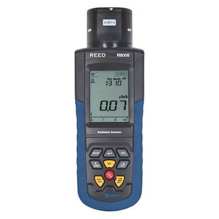 Reed Instruments R8008 Radiation Mtr, 0.0001To1001usv/Hr, Digital