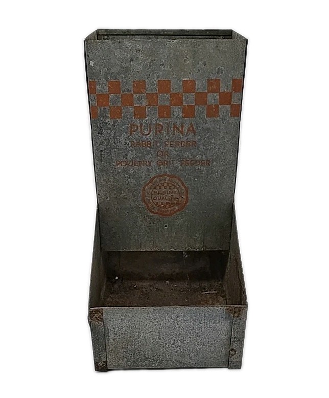 Vintage Purina rabbit small animal feeder poultry grit feeder farm livestock Vintage Purina rabbit small animal feeder poultry grit feeder farm livestock