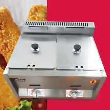 Commercial Propane Deep Fryer Countertop 12/18L Gas Fryer 2/3 Well LPG Gas Fryer picture