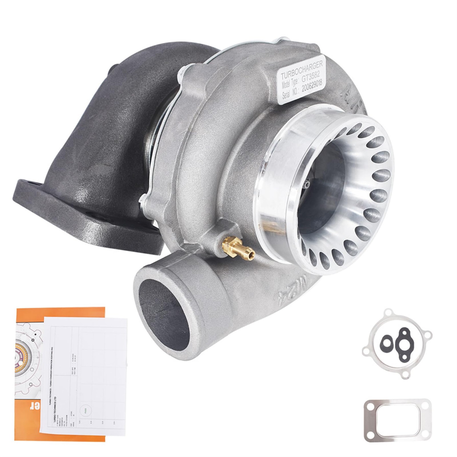 Turbocharger T3 4 Bolt 600HP Replacement for GT3582 GT35 2.5L 6.0L Engines Turbocharger T3 4 Bolt 600HP Replacement for GT3582 GT35 2.5L 6.0L Engines