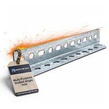 Bobco Metals Galvanized Slotted Angle Iron 2-1/4