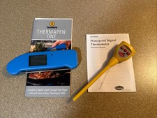 Thermometer Lot - Thermapen One Blue Probe - Cooper Waterproof Digital DFP450W picture