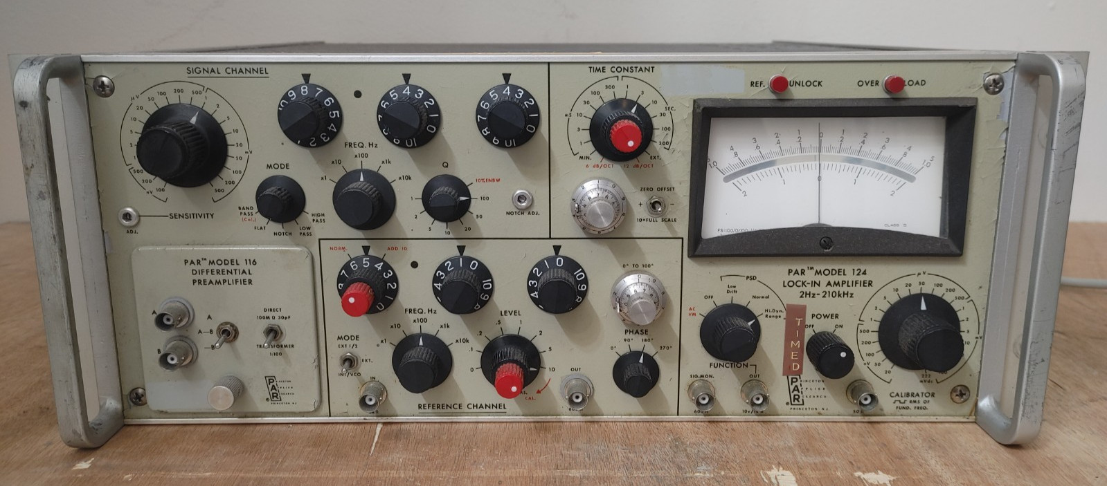 Princeton Applied Research Model 124 Lock-In Amplifier w/ Model 116 Preamp Princeton Applied Research Model 124 Lock-In Amplifier w/ Model 116 Preamp