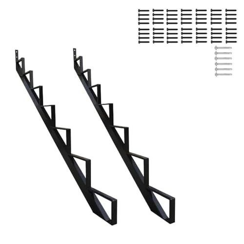MTB Black Steel Stair Riser with 1/2/3/4/5/6/7 Steps MTB Black Steel Stair Riser with 1/2/3/4/5/6/7 Steps