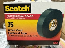 (50 Rolls) 3M 35 Pro Grade Scotch Vinyl Electrical Tape, 3/4 in x 66 ft, Green picture