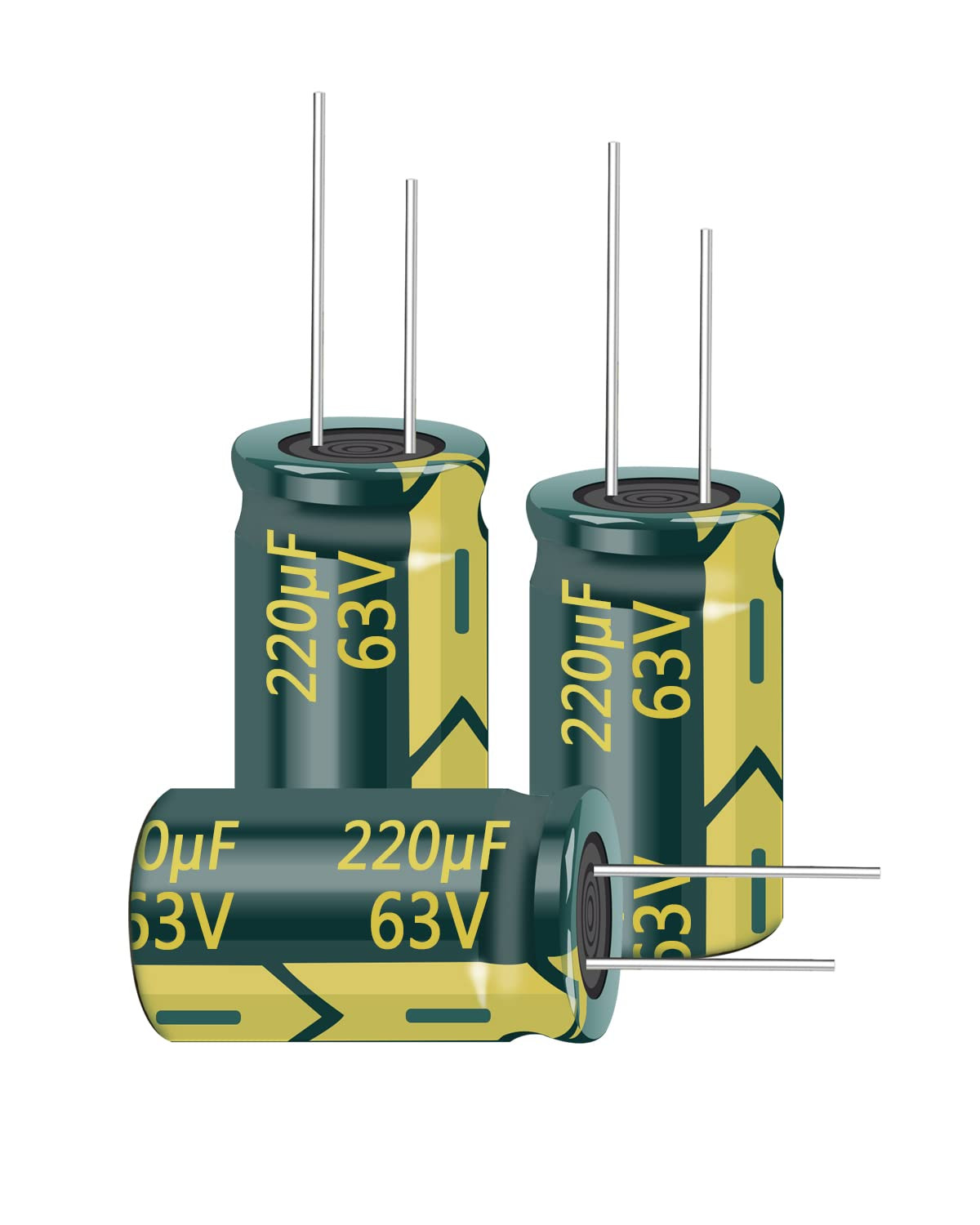 20Pcs 63V 220Uf 10X17Mm Aluminum Electrolytic Capacitors | High Frequency Low 20Pcs 63V 220Uf 10X17Mm Aluminum Electrolytic Capacitors | High Frequency Low