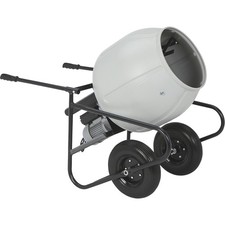 Klutch Electric Cement Mixer, 3.5 Cu. Ft. Poly Drum, 1/2 HP, 120V Electric picture