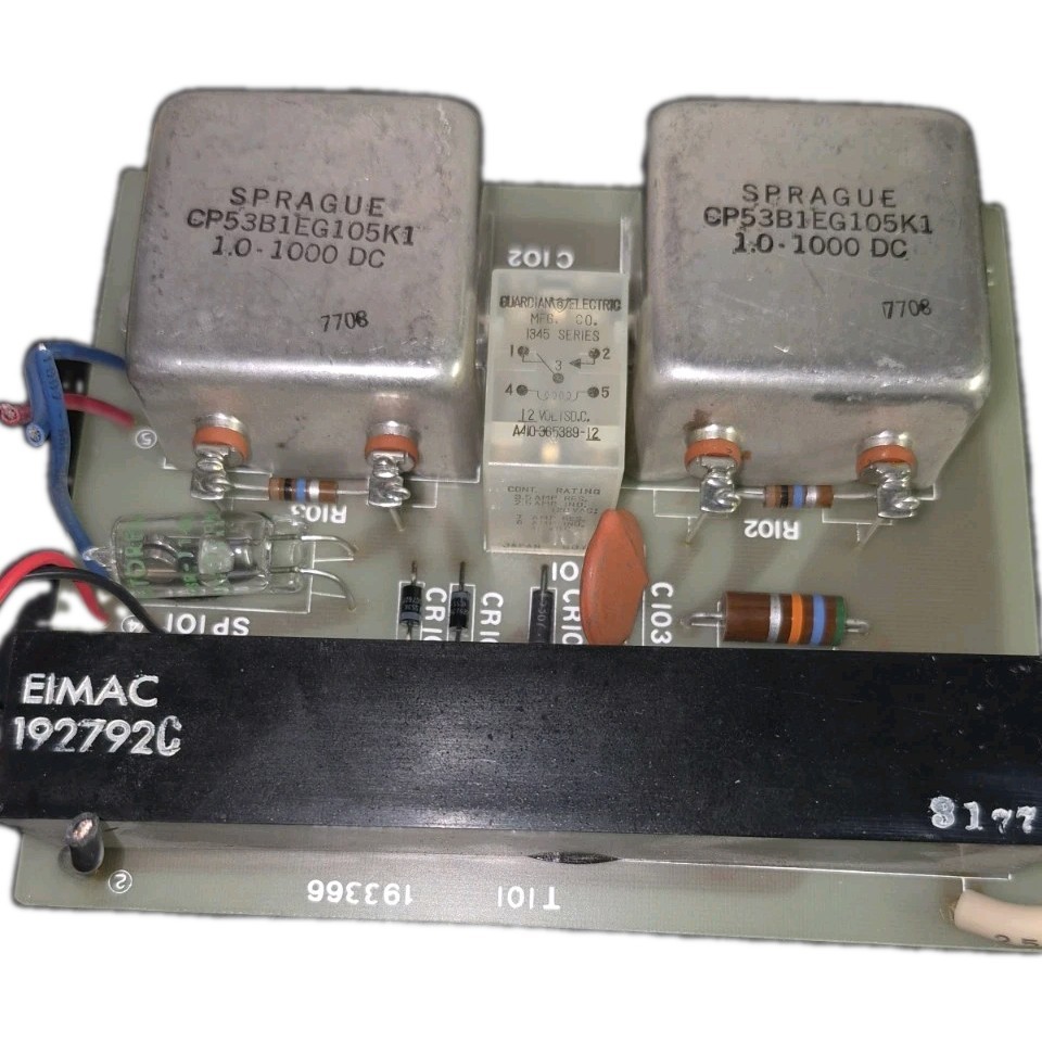 Lot of 2 Sprague 1.0 MFD 1000V DC Bathtub Capacitors | 1x Eimac 192792C Vintage Lot of 2 Sprague 1.0 MFD 1000V DC Bathtub Capacitors | 1x Eimac 192792C Vintage