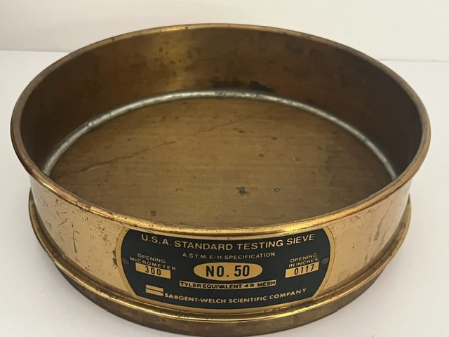 Vintage No. 50 300mm U.S.A. Standard Testing Sieve Sargent-Welch Scientific