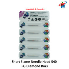 Dental MDT Short Flame Needle Head 889 540 FG Diamond Burs Ø1.0mmX4.0mm picture