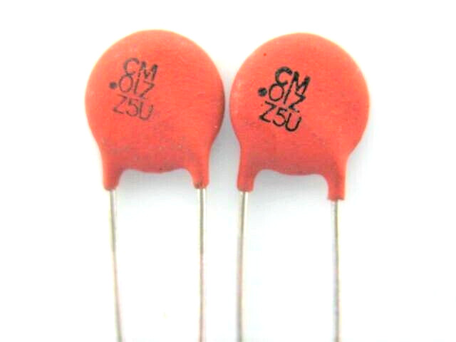 4 PCS .01uf (0.01uf) @ 500V CERA-MITE / SPRAGUE Ceramic Disc Capacitor ref # 85