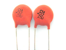 4 PCS .01uf (0.01uf) @ 500V CERA-MITE / SPRAGUE Ceramic Disc Capacitor ref # 85 picture