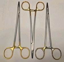 AESCULAP BM066R Durogrip Mayo Hegar SERR Tungsten Carb-Bite Needle Holder 7.25