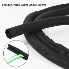 Split Wire Loom Braided Cable Sleeve Cover Wrap-Resist Abrasion,Chewing,Heat Lot picture