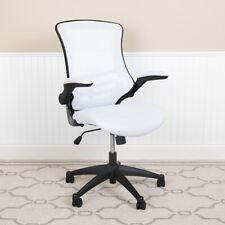 Flash Furniture BL-X-5M-WH-GG Mid Back White Mesh Swivel Ergonomic Office Chair  picture