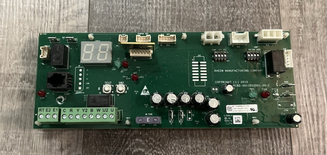 Rheem Ruud 47-104848-01-03 OEM Inverter Outdoor Control Board w Memory Module Rheem Ruud 47-104848-01-03 OEM Inverter Outdoor Control Board w Memory Module