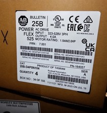 25B-D4P0N104/A NEW PowerFlex 525 1.5kW 2Hp AC Drive 25BD4P0N104 picture