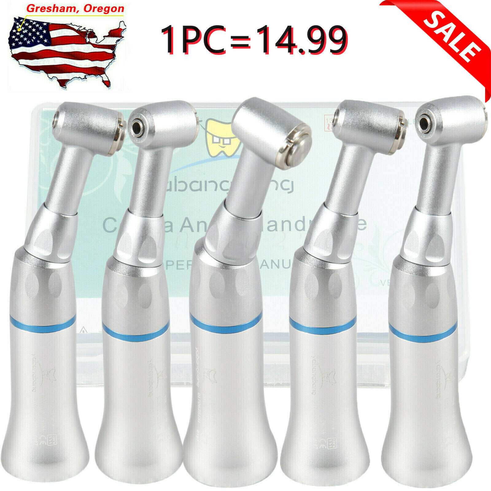 NSK Style Dental Low Slow Speed Handpiece Contra Angle Push Button E-Type USA NSK Style Dental Low Slow Speed Handpiece Contra Angle Push Button E-Type USA