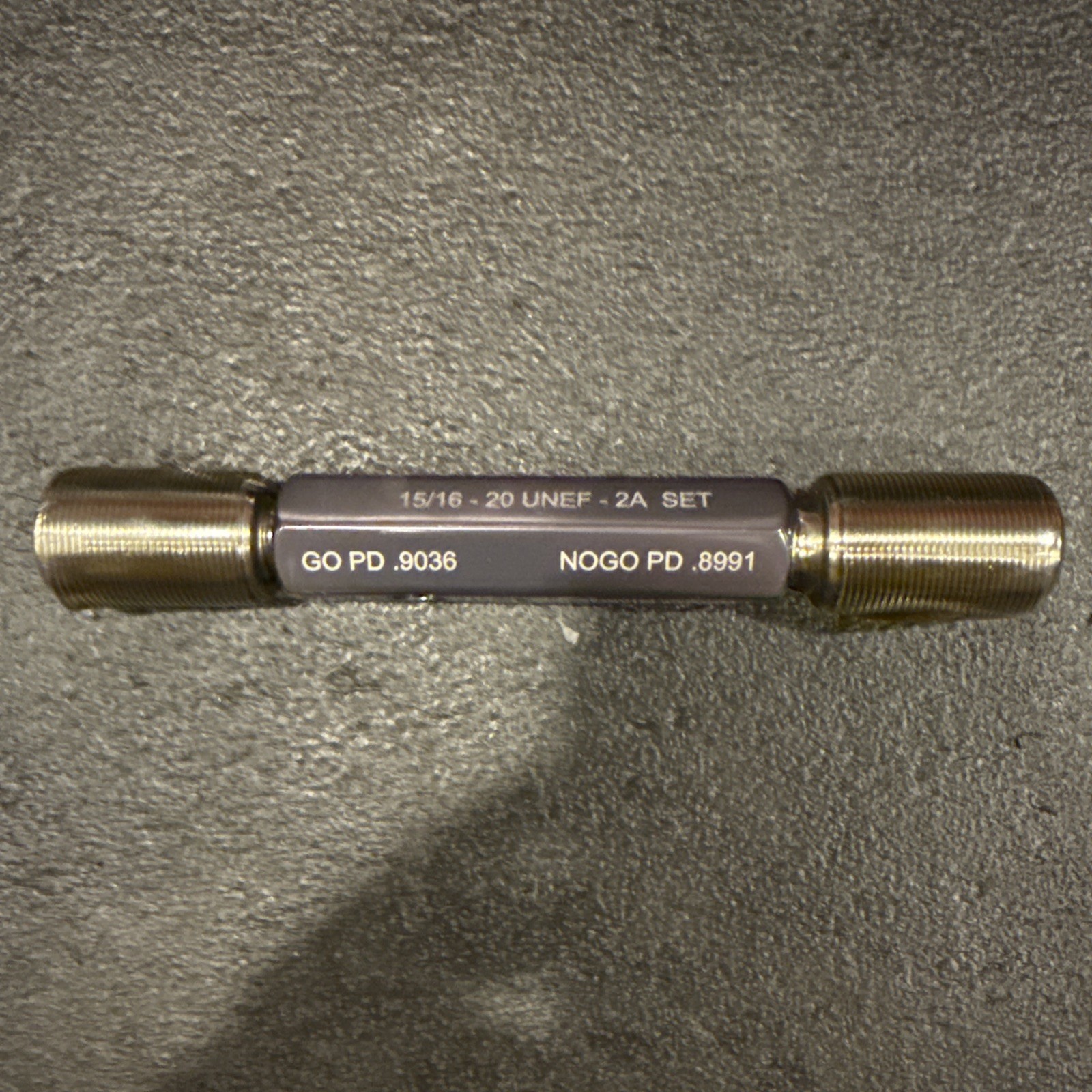 15/16-20 UNEF - 2A SET PLUG GO NO GO Inspection Equipment Machinist CNC Tools