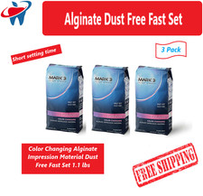 Color Changing Alginate Dust Free Fast Set 1.1 lbs. - 3 x Pack Dental VPS, MARK3 picture